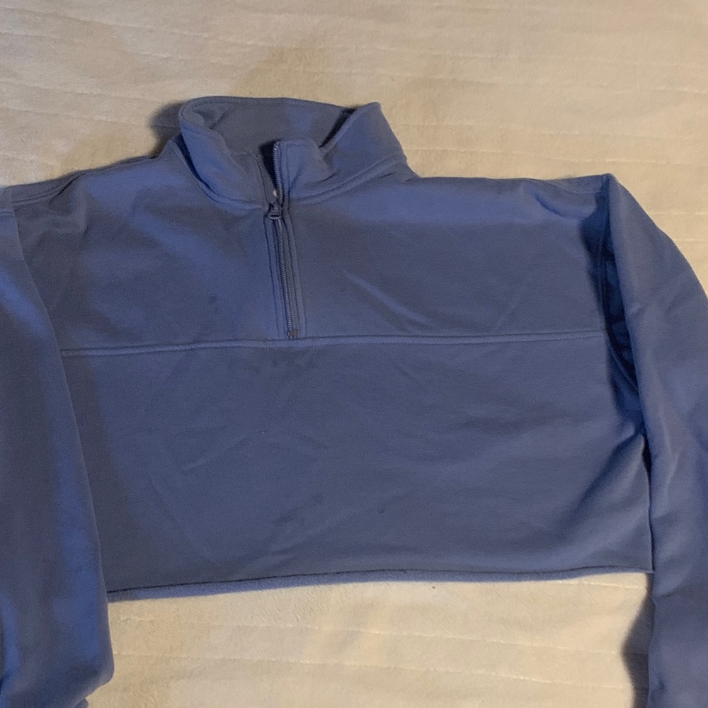 PacSun womens Light Blue Zip-Up Sweater